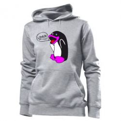 Женское худи Пингвин Линукс - PrintSalon