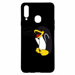Чехол для Samsung A20s Пингвин Линукс - PrintSalon