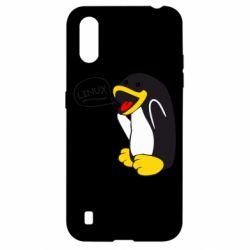 Чехол для Samsung A01/M01 Пингвин Линукс - PrintSalon