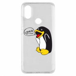 Чехол для Xiaomi Mi A2 Пингвин Линукс - PrintSalon