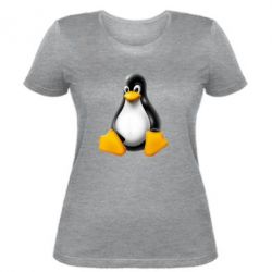 Женская футболка Пингвин Linux - PrintSalon