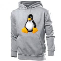 Мужское худи Пингвин Linux - PrintSalon