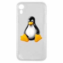 Чехол для iPhone XR Пингвин Linux