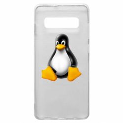 Чехол для Samsung S10+ Пингвин Linux - PrintSalon