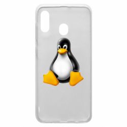Чехол для Samsung A20 Пингвин Linux