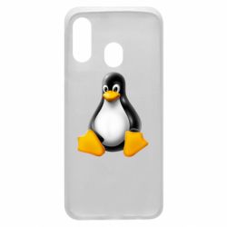 Чехол для Samsung A40 Пингвин Linux - PrintSalon