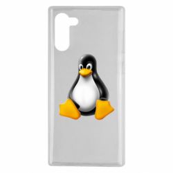 Чехол для Samsung Note 10 Пингвин Linux - PrintSalon