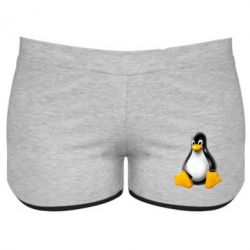 Женские шорты Пингвин Linux - PrintSalon