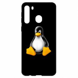Чехол для Samsung A21 Пингвин Linux - PrintSalon