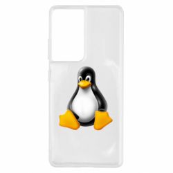 Чехол для Samsung S21 Ultra Пингвин Linux - PrintSalon