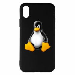 Чехол для iPhone X/Xs Пингвин Linux - PrintSalon