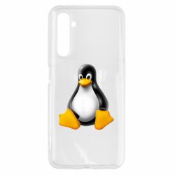 Чехол для Realme 6 Пингвин Linux