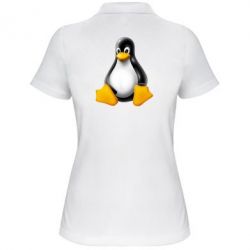 Женское поло Пингвин Linux - PrintSalon