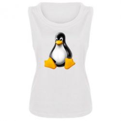 Женская майка Пингвин Linux - PrintSalon