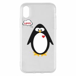 Чохол для iPhone X/Xs Пінгвін хлопчик - PrintSalon