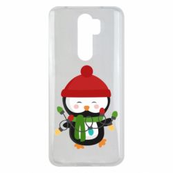 Чехол для Xiaomi Redmi Note 8 Pro Пингвин с гирляндой - PrintSalon