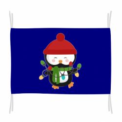 Флаг Пингвин с гирляндой