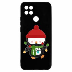 Чехол для Oppo A15s/A15 Пингвин с гирляндой - PrintSalon