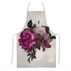 Фартух з 3D принтом Pink flowers - PrintSalon