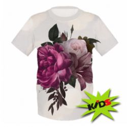 Детская 3D футболка Pink flowers