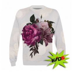 Дитячий 3D світшот Pink flowers - PrintSalon