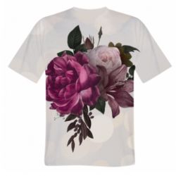Чоловіча футболка 3D Pink flowers - PrintSalon