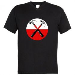 Мужская футболка  с V-образным вырезом Pink Floyd Main Logo - PrintSalon