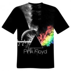 Мужская футболка 3D Pink Floyd rainbow - PrintSalon