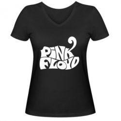 Женская футболка с V-образным вырезом Pink Floyd - PrintSalon