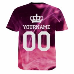 Мужская футболка 3D Pink smoke is your name-PrintSalon Мужская футболка 3D Pink smoke is your name
