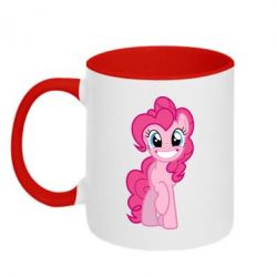 Чашка двухцветная 320ml Pinkie Pie smile - PrintSalon