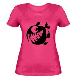 Женская футболка Пиранья - PrintSalon