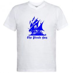 Мужская футболка  с V-образным вырезом Pirat Bay - PrintSalon