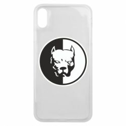 Чехол для iPhone Xs Max Питбуль круг - PrintSalon