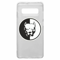 Чехол для Samsung S10+ Питбуль круг - PrintSalon