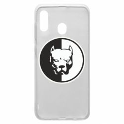 Чехол для Samsung A20 Питбуль круг - PrintSalon