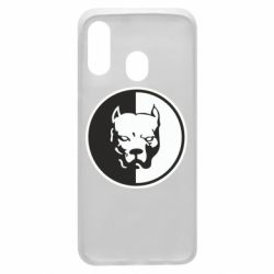 Чехол для Samsung A40 Питбуль круг - PrintSalon