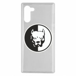 Чехол для Samsung Note 10 Питбуль круг - PrintSalon