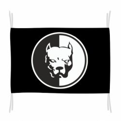 Флаг Питбуль круг - PrintSalon