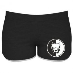 Женские шорты Питбуль круг - PrintSalon
