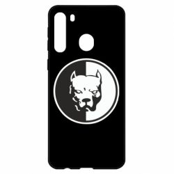 Чехол для Samsung A21 Питбуль круг - PrintSalon