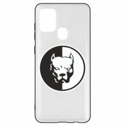 Чехол для Samsung A21s Питбуль круг - PrintSalon