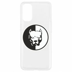 Чехол для Oppo Reno 4 Питбуль круг - PrintSalon