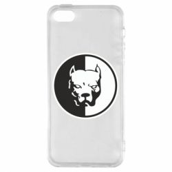 Чехол для iPhone5/5S/SE Питбуль круг - PrintSalon