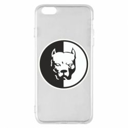 Чехол для iPhone 6 Plus/6S Plus Питбуль круг - PrintSalon