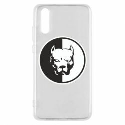 Чехол для Huawei P20 Питбуль круг - PrintSalon