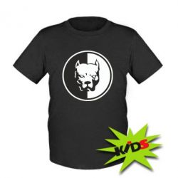 Детская футболка Питбуль круг - PrintSalon