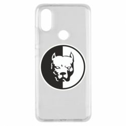 Чехол для Xiaomi Mi A2 Питбуль круг - PrintSalon