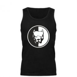 Мужская майка Питбуль круг - PrintSalon