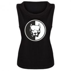 Женская майка Питбуль круг - PrintSalon